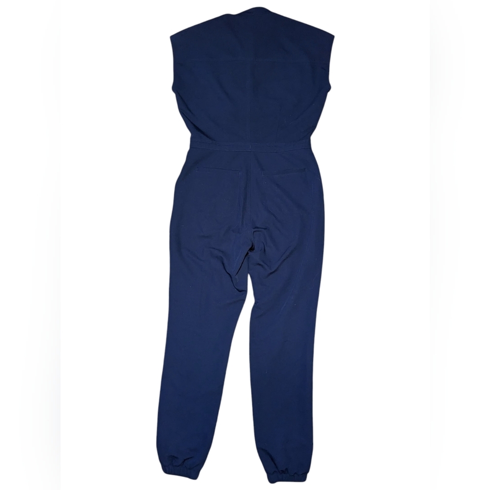 Figs Women's Navy Jumpsuit with Contrast Tie - Picture 3 of 16